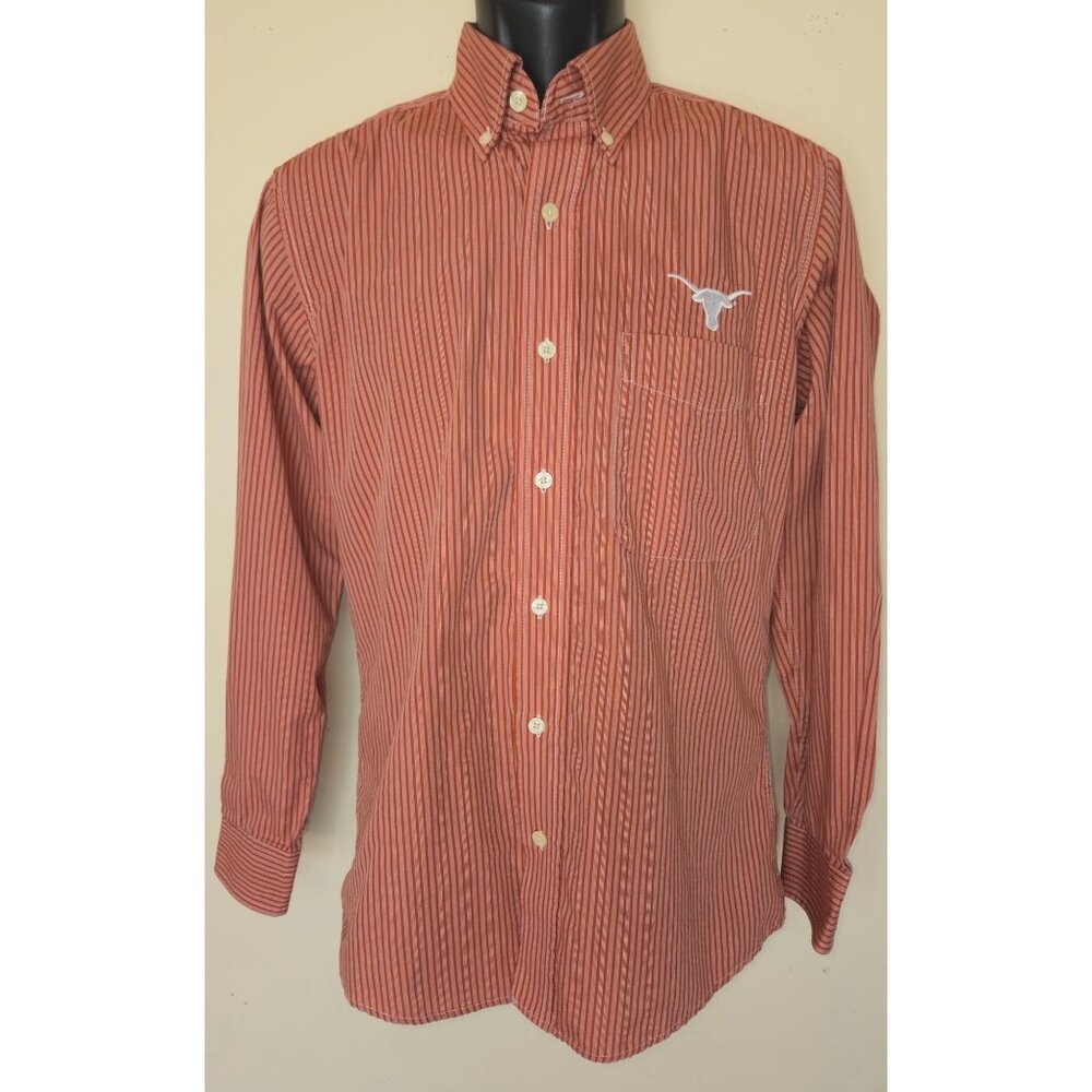 Texas Longhorns Antigua Men's Button-Up Striped Shirt Small